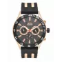 SLAZENGER MAN SL96076203 Vyriškas analoginis kvarcinis laikrodis 48mm mėlynas ciferblatas rudos odos dirželis