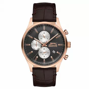 SLAZENGER vyriškas SL96188203 nerūdijančio plieno laikrodis su mėlynu ciferblatu, kvarcinis - 43mm