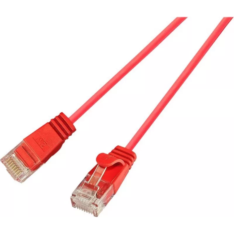Wirewin Cat.6 SLIM-Light U/UTP tinklo kabelis, 0,5 m, raudonas (PKW-LIGHT-K6 0.5 RT)