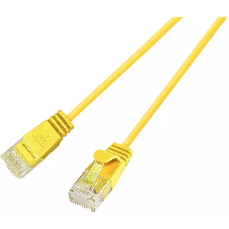 Wirewin Cat.6 U/UTP Slim-Light tinklo kabelis, 0,5m, geltonas PKW-LIGHT-K6 0.5 GE