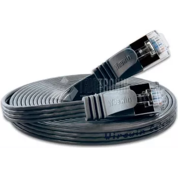 Wirewin Cat6 U/FTP plonas Ethernet tinklo kabelis 0,5 m juodas PKW-STP-SLIM-KAT6 0.5 SW