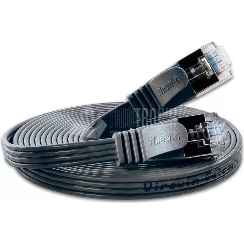 Wirewin Cat6 U/FTP plonas Ethernet tinklo kabelis 0,5 m juodas PKW-STP-SLIM-KAT6 0.5 SW