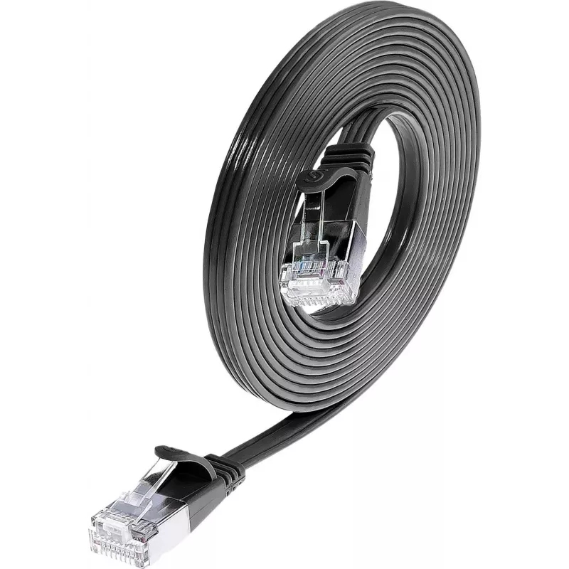 Wirewin Cat6 U/FTP plonas Ethernet tinklo kabelis 0,5 m juodas PKW-STP-SLIM-KAT6 0.5 SW