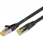 Wirewin Cat6a S/FTP tinklo pataisos kabelis, 4m, juodas, RJ45, 10Gbps, 500MHz, varis, PVC apvalkalas, auksuoti kontaktai, PoE++ palaikymas PKW-PIMF-KAT6A 4.0 SW