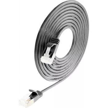 Wirewin Light tinklo kabelis apvalus U/FTP Cat 6a juodas 0,5m plonas lankstus PoE (PKW-LIGHT-STP-K6A 0.5 SW)