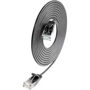 Wirewin PKW-LIGHT-K6 3.0 SW - Cat.6 Slim-Light tinklo kabelis, U/UTP, 3,0 m, juodas