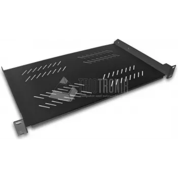 Wirewin SHELF 400 BL 1U 19 colių stovo tuščias skydelis juodas