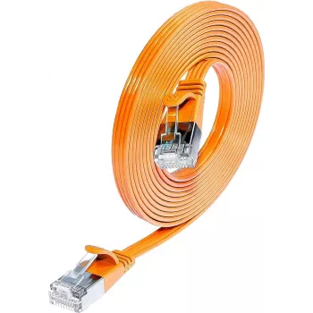 Wirewin SLIM S6 075 OR - Cat.6 SLIM tinklo kabelis, STP(PIMF), 0,75 m, oranžinis PKW-STP-SLIM-KAT6 0.75 OR