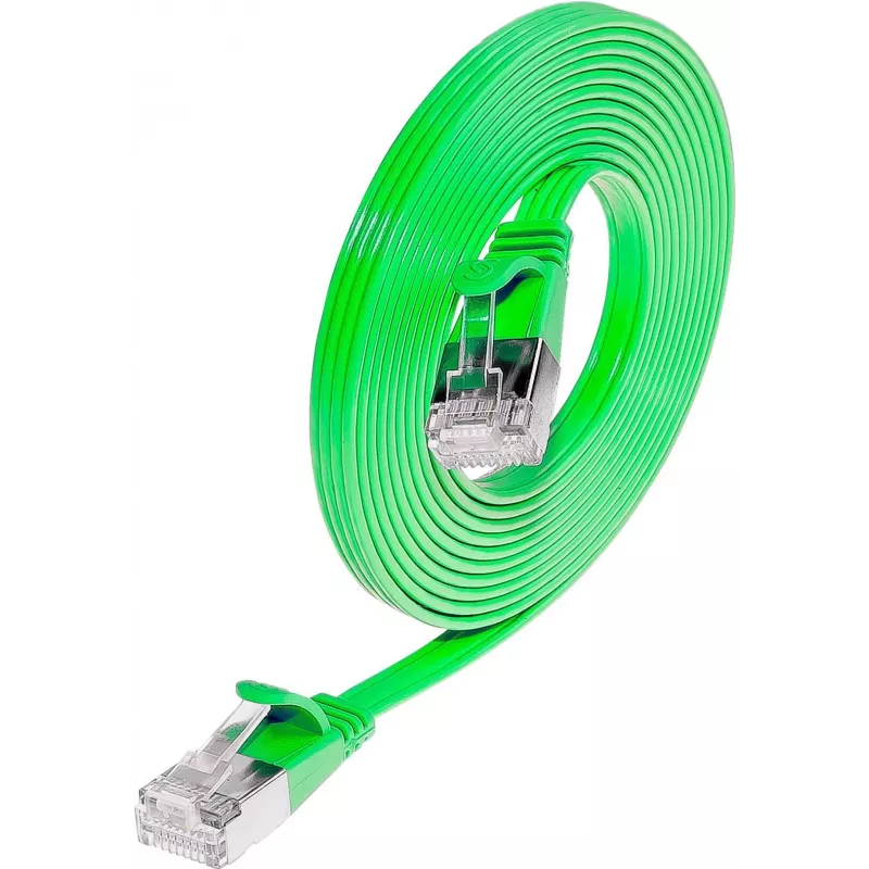 Wirewin SLIM S6 1.5 GN - Cat.6 plonas tinklo kabelis, STP (PIMF), 1,5 m, žalias PKW-STP-SLIM-KAT6 1.5 GN