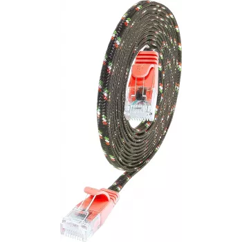 Wirewin SLIM UT6 3 RT - Cat.6 Slim-Tough tinklo kabelis, U/UTP, 3,0 m, raudonas PKW-TOUGH-K6 3.0 RT