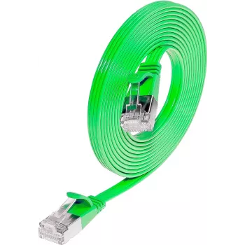 Wirewin Triotronik Cat 6 plonas U/FTP tinklo kabelis, 5m, RJ45, žalias PKW-STP-SLIM-KAT6 5.0 GN
