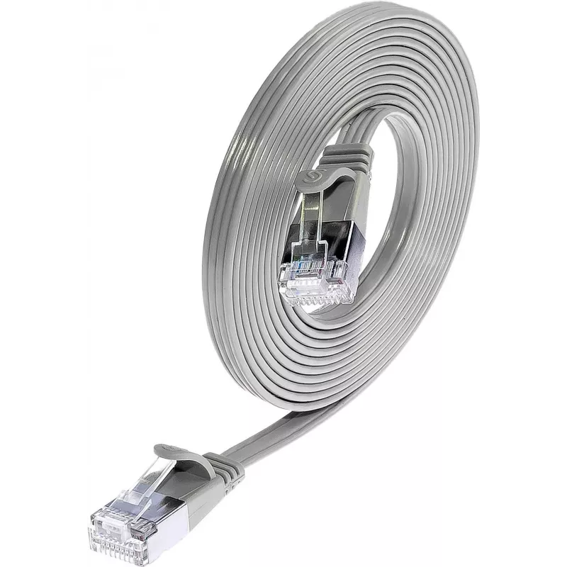 Wirewin Triotronik Cat6 U/FTP plonas Ethernet tinklo kabelis, 3m, RJ-45 vyriškas-vyriškas, pilkas PKW-STP-SLIM-KAT6 3.0