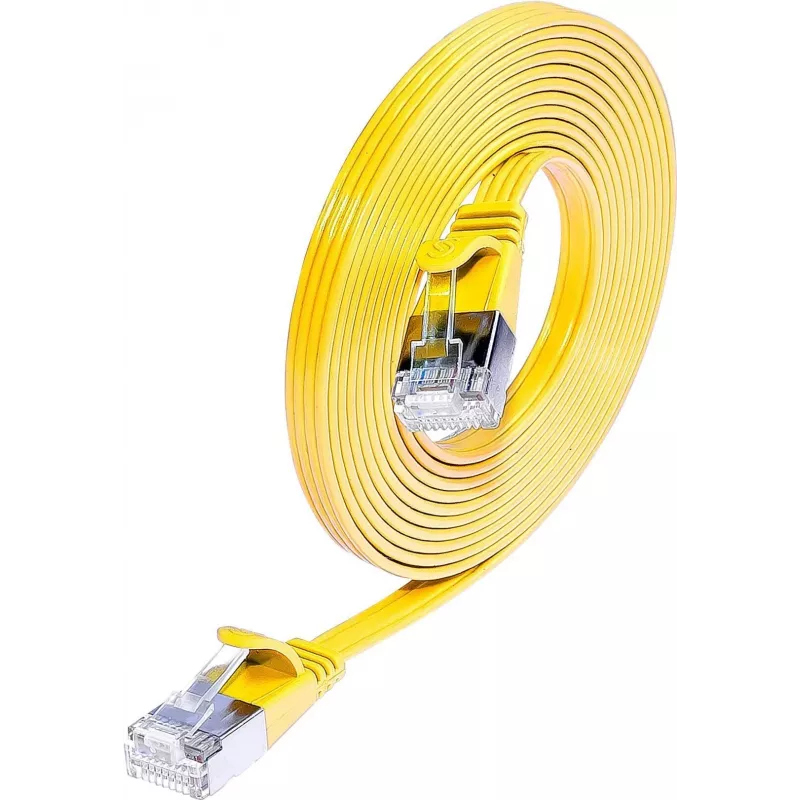 Wirewin Triotronik Cat6 U/FTP plonas tinklo kabelis 5m geltonas PKW-STP-SLIM-KAT6 5.0 GE