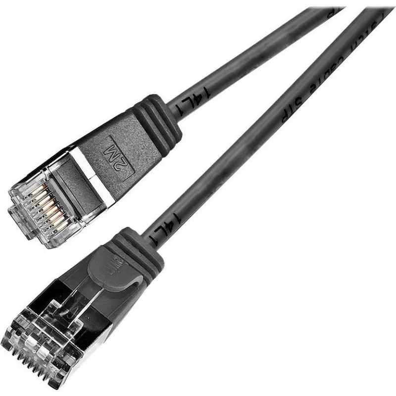Wirewin Triotronik PKW-LIGHT-STP-K6 0.15 SW Cat6 ekranuotas tinklo kabelis, RJ45 vyriškas į RJ45 vyrišką, 0,15 m, juodas