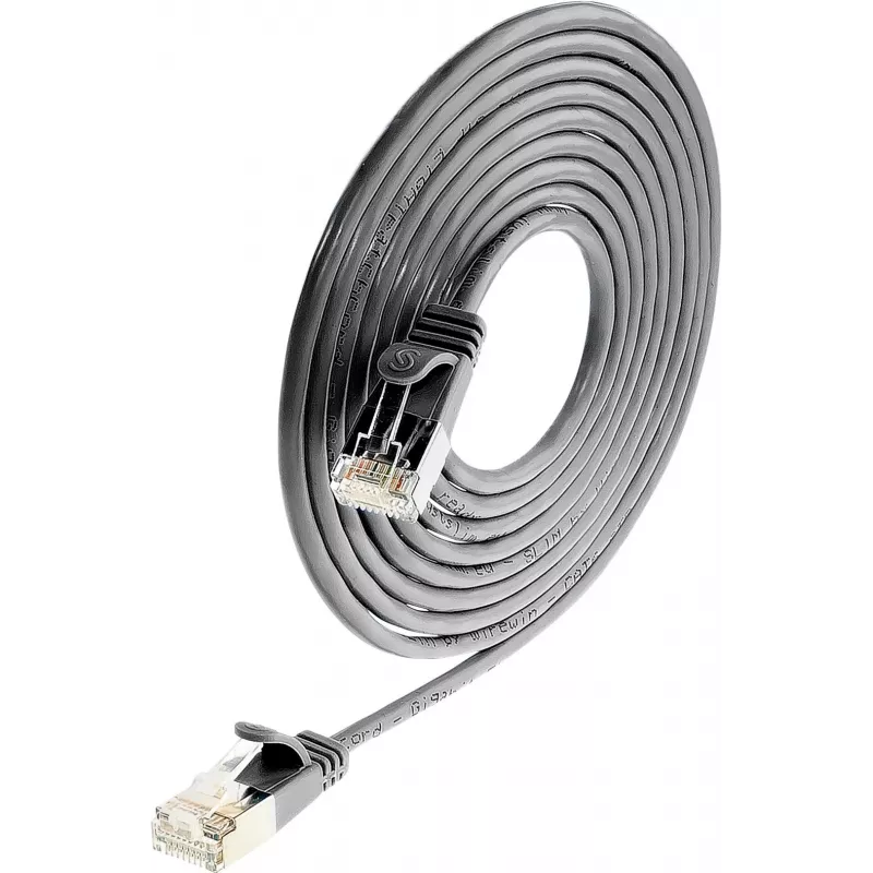 Wirewin Triotronik PKW-LIGHT-STP-K6 1.5 SW Cat6 ekranuotas tinklo kabelis, RJ-45 vyriškas-vyriškas, 1,5 m, juodas