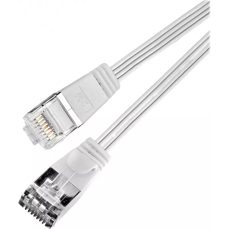 Wirewin Triotronik PKW-STP-SLIM-KAT6 0.25 WS - Cat6 U/FTP plonas pataisymo kabelis, RJ45 vyriškas į vyrišką, 0,25m, baltas