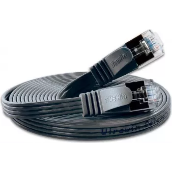 Wirewin Triotronik PKW-STP-SLIM-KAT6 3.0 SW – 3 m plonas Cat6 U/FTP tinklo pataisos kabelis, juodas