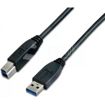 Wirewin USB 3.0 A-B MM 1.8 SW – 1,8 m SuperSpeed USB kabelis, juodas