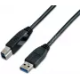 Wirewin USB 3.0 A-B MM 1.8 SW – 1,8 m SuperSpeed USB kabelis, juodas