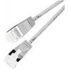 Wirewin plonas apvalus U/FTP Cat 6a tinklo kabelis, pilkas, 2,0 m, PoE, lankstus, LSZH (PKW-LIGHT-STP-K6A 2.0)