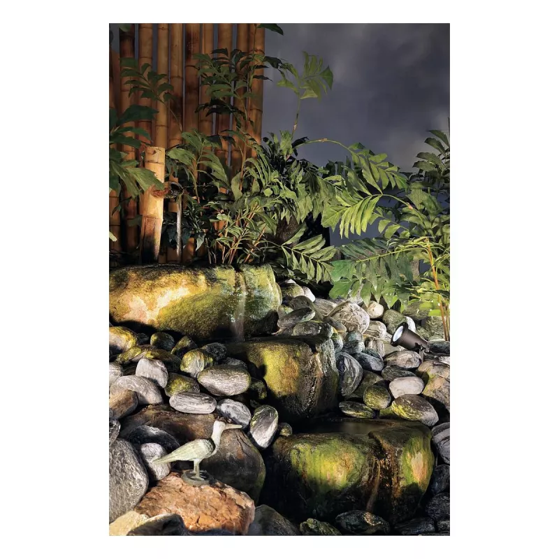 SLV Nautilus Spike Garden Spotlight 227410 GU10 IP65 su žemės smaigaliu ir 1,5 m kabeliu, juoda