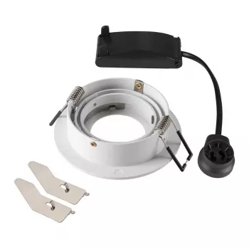 SLV NEW TRIA 75 Įleidžiamas prožektorius apvalus GU10 Max 10W baltas 75mm