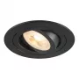 SLV įleidžiamasis prožektorius New Tria 75, GU10, Max 10W, juodas, 75mm