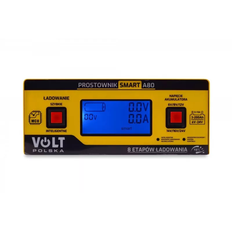 Smart Volt Rectifier Poland 6V/12V/24V 15A A80 išmanusis akumuliatoriaus įkroviklis