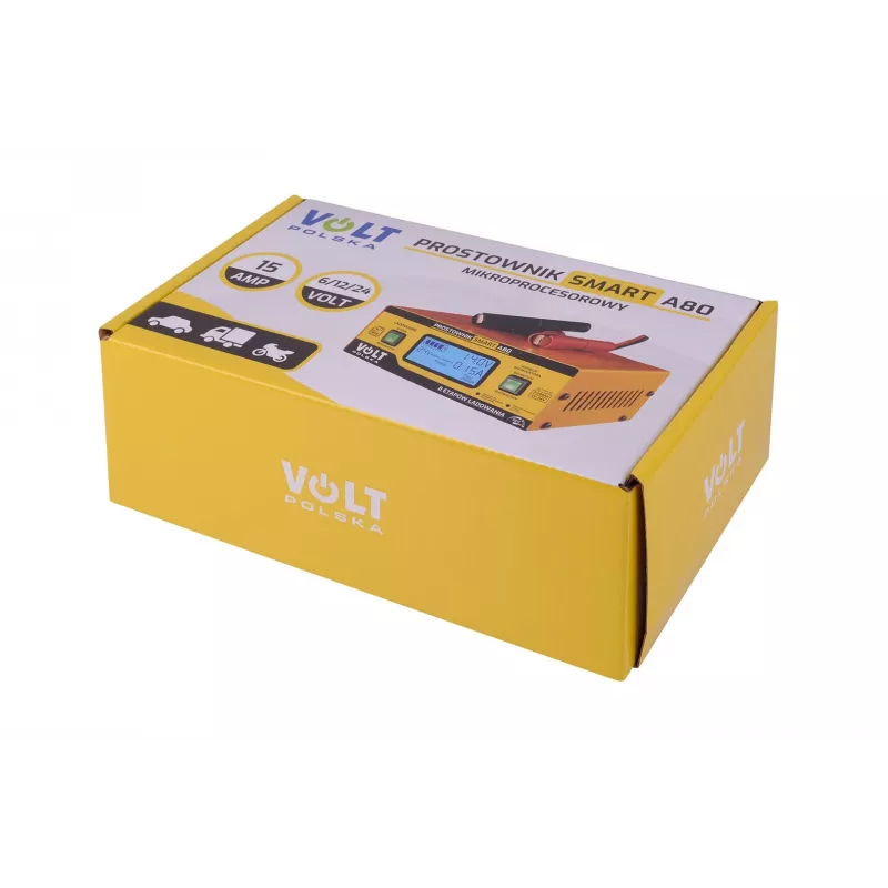 Smart Volt Rectifier Poland 6V/12V/24V 15A A80 išmanusis akumuliatoriaus įkroviklis