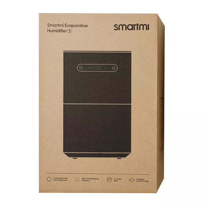 Smartmi Evaporative Humidifier 3 (HU518001EU) – 5L bakas, 350 ml/val., Wi-Fi, UV-C, baltas