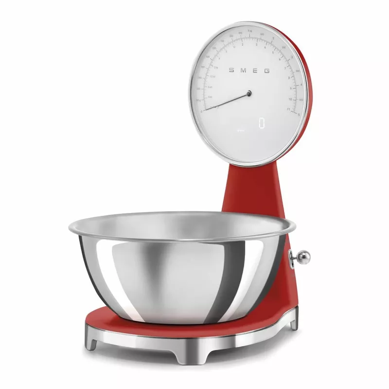 SMEG Analoginės ir Skaitmeninės Virtuvinės Svarstyklės Raudonos KSF01RDWW