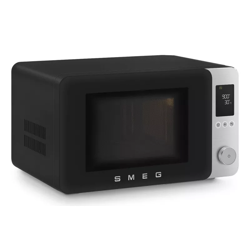 Smeg MOC02BLMEU Kombinuota mikrobangų krosnelė, 9 funkcijos, 2100 W, matinė juoda