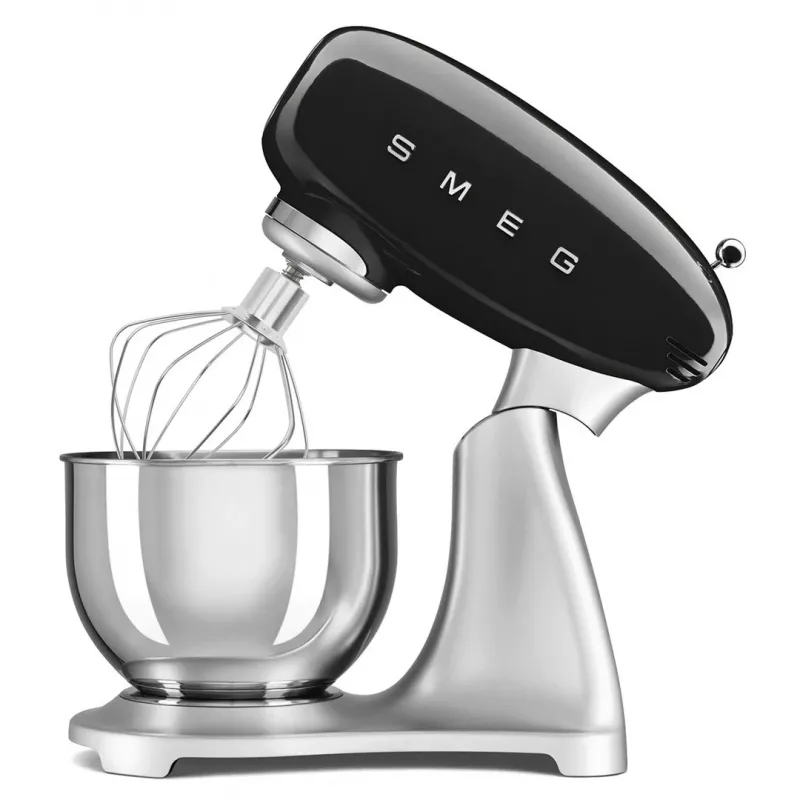 Smeg SMF04BLEU 50's Style Stand Mixer, 800 W, 4.8 L, juoda