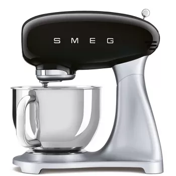 Smeg SMF04BLEU 50's Style Stand Mixer, 800 W, 4.8 L, juoda