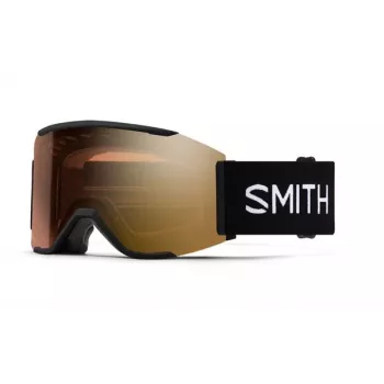 Smith Squad Mag slidinėjimo akiniai - juodi su ChromaPop Pro Gold Mirror ir Storm Rose Flash lęšiais