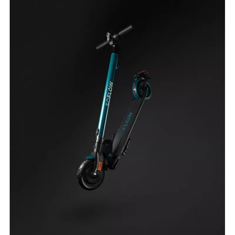SoFlow SO1 elektrinis paspirtukas, juoda/turquoise, 20 km/h, 100 kg keliamoji galia