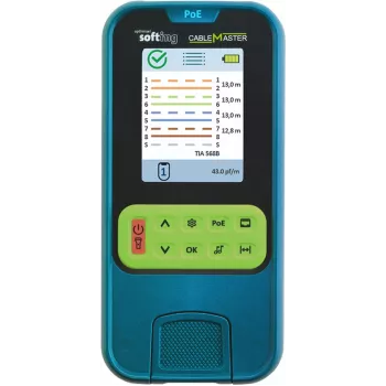 Softing Psiber CableMaster PoE tinklo kabelių testeris su PoE aptikimu ir apkrovos testu 226102
