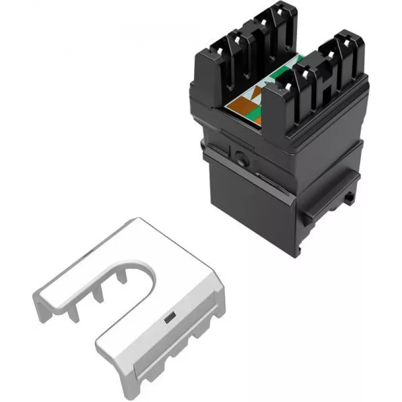 SOLARIX Cat.6 UTP RJ45 įrankio nereikalaujantis keystone lizdas, juodas