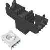 SOLARIX Cat.6 UTP RJ45 Įrankio nereikalaujantis keystone modulis, Juoda (RAL 9005)