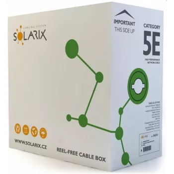 Solarix CAT5e UTP PVC montavimo kabelis 305 m dėžėje SXKD-5E-UTP-PVC