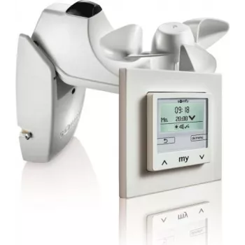 Somfy Soliris Smoove Uno Pure White rinkinys su vėjo/saulės jutikliu ir rėmeliu 1818318