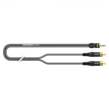 Sommer Cable SC-Onyx 0,25 mm² subalansuotas garso jungiamasis kabelis 1 m juodas