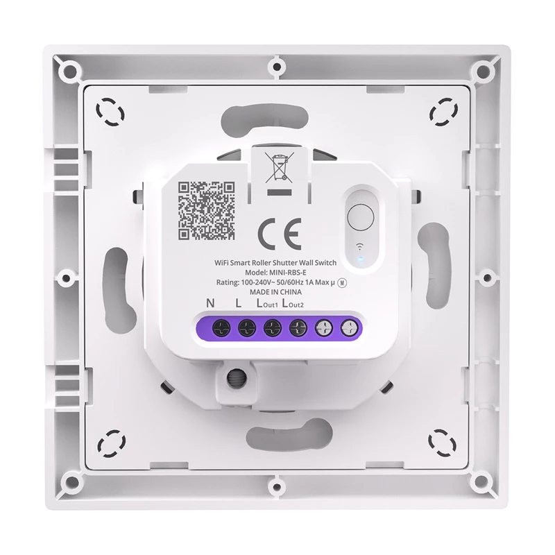 SONOFF MINI-RBS-E Matter išmanusis sieninis jungiklis žaliuzėms, Wi-Fi 2.4GHz, AC 100-240V, 3A