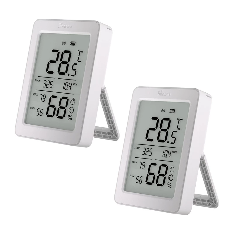 SONOFF ZigBee SNZB-02DR2 temperatūros ir drėgmės jutiklis, 2 vnt. pakuotė