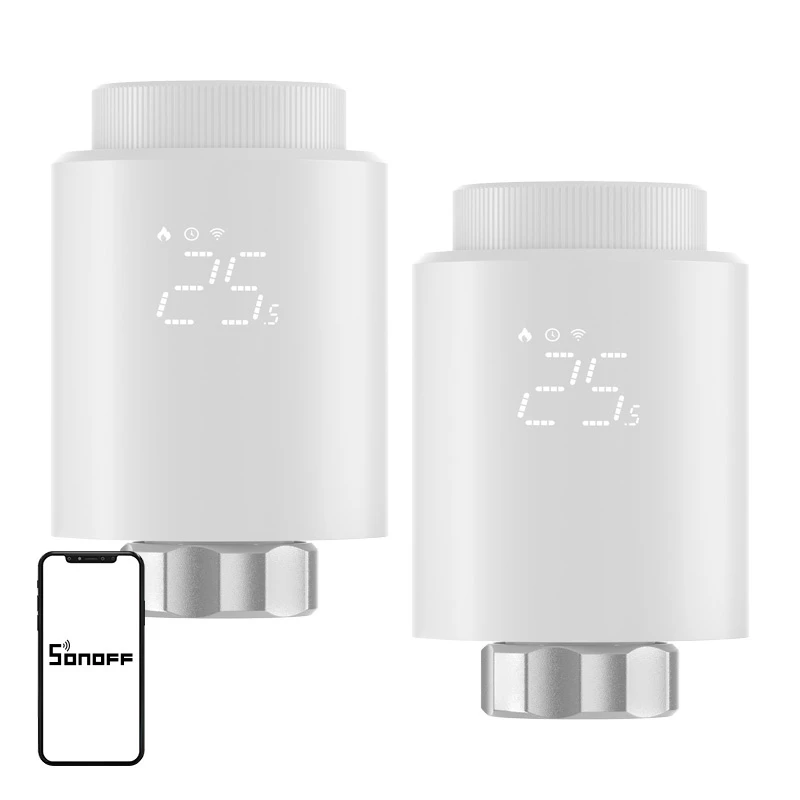 SONOFF ZigBee TRVZB termostatinė galvutė, 2 vnt. pakuotė