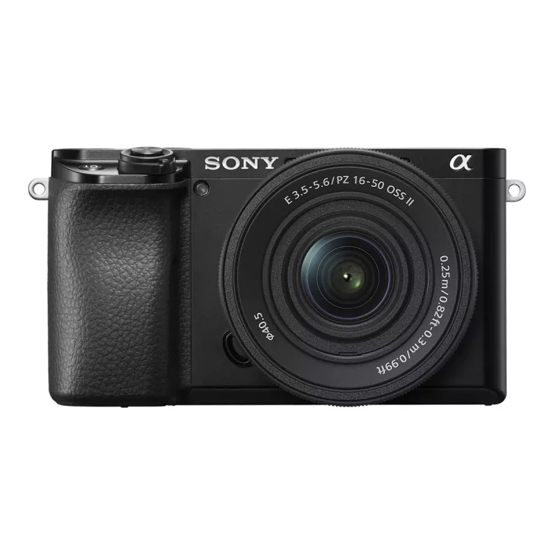 Sony Alpha 6100A ILCE6100AKB.CEC sisteminis fotoaparatas su E PZ 16–50mm OSS II objektyvu, juodas