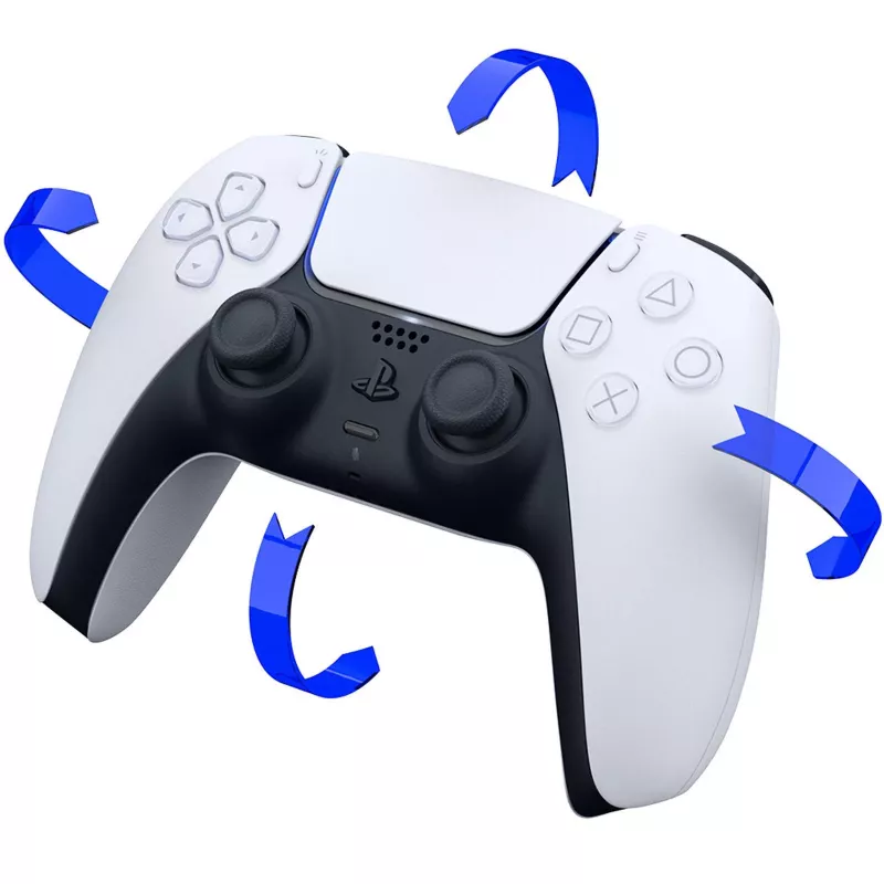 Sony CFI-ZCT1W/W DualSense belaidis valdiklis – baltas – haptinis grįžtamasis ryšys ir adaptyvūs gaidukai, skirti PS5, PC, mobiliesiems