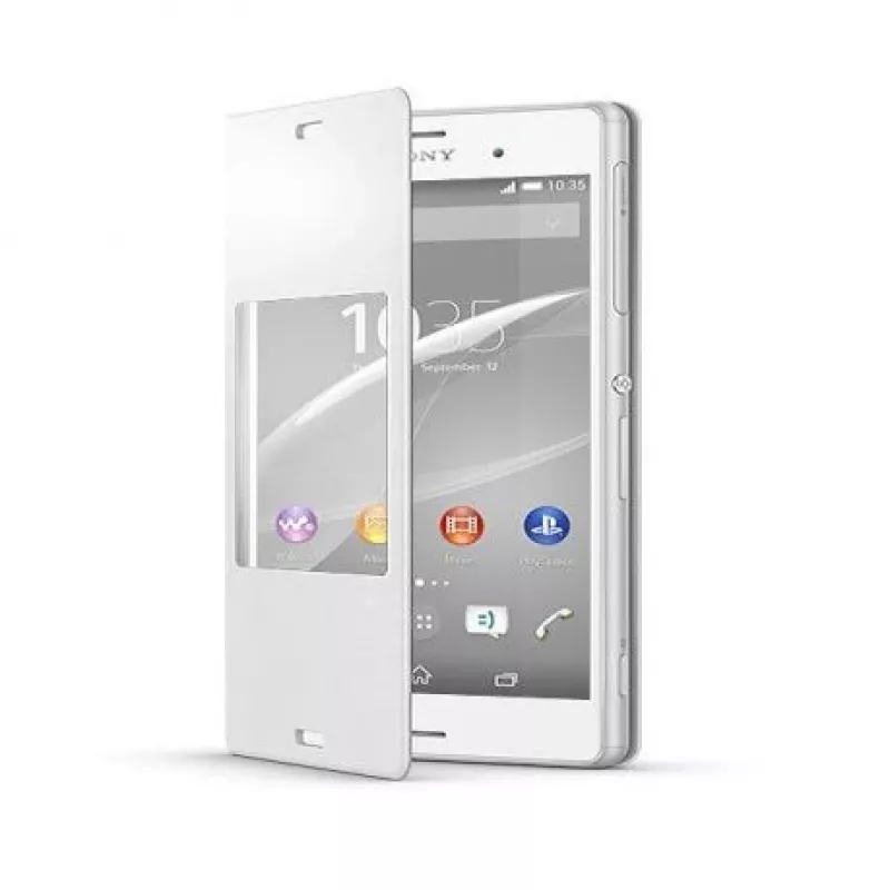 Sony Flip Cover, skirtas Xperia Z3 D6603 SCR24, baltas