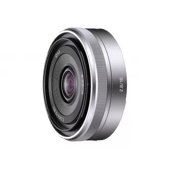 Sony SEL16F28S.SYX E-Mount 16mm f/2.8 plataus kampo pirminis objektyvas (APS-C, juodas)