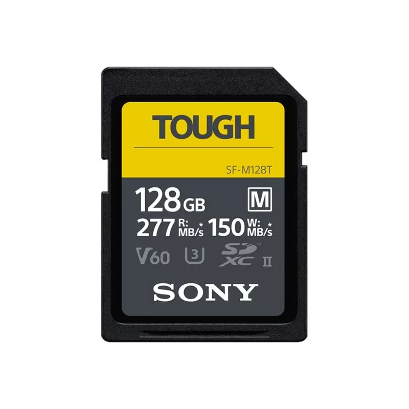 Sony SF-M256T TOUGH UHS-II SDXC atminties kortelė 256GB V60 U3 277MB/s skaitymas 150MB/s rašymas Atspari vandeniui, dulkėms ir smūgiams